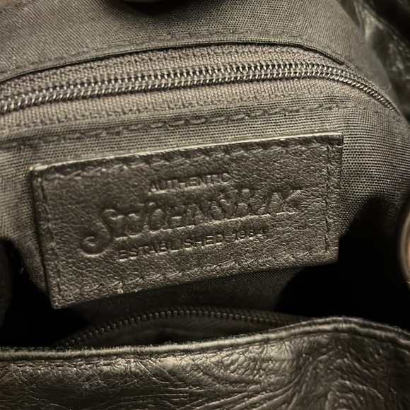 St. John’s Bay-Embossed Leather Bucket Bag-handbag, purse, snap closure - Picture 3 of 5